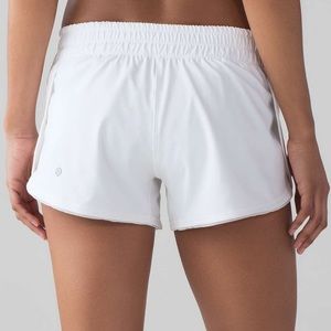 White lululemon Seek the Heat Shorts